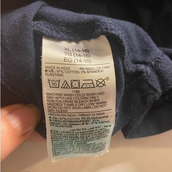 Classic Minimalist Navy Blue Polo Shirt Old Navy XL (14-16) - Picture 4 of 5